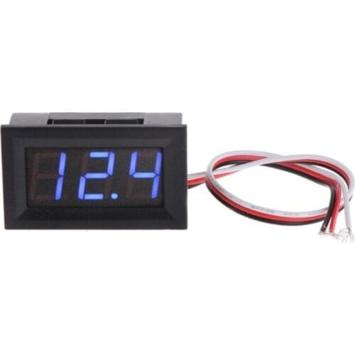 Mini Voltmeter Tester Digital Voltage Test Battery DC 0-40V Red/Blue/Green Auto Car