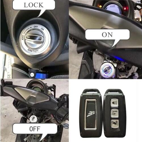 Modified motorcycle nmax155 nmax keyless start smart key Keyless Entry System Security Starter for nmax155 nmax125 2016-2019