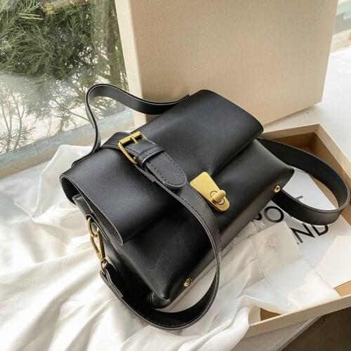 Fashion Design PU Leather Crossbody Bag For Women 2021 Summer Solid Color Shoulder Messenger Bag Lady Purse Travel Small Handbag