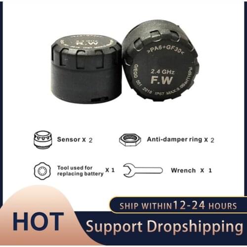 New Waterproof Tpms Motorcycle Tire Pressure Monitor Bluetooth Monitoring System TPMS Mobile Phone APP Detection External Sensor