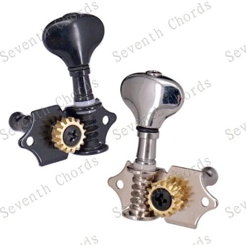 A Set Vintage Open Gear Guitar Tuning Pegs Keys Tuners Machine Head for Acoustic Electric Guitar / With Fish tail Button