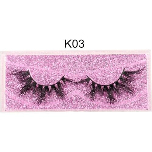 Natural Thick False Eyelash 3d Mink Lashes Cross Dramatic Eyelashes Makeup Wispy Mink Lash or Beauty Tools K03