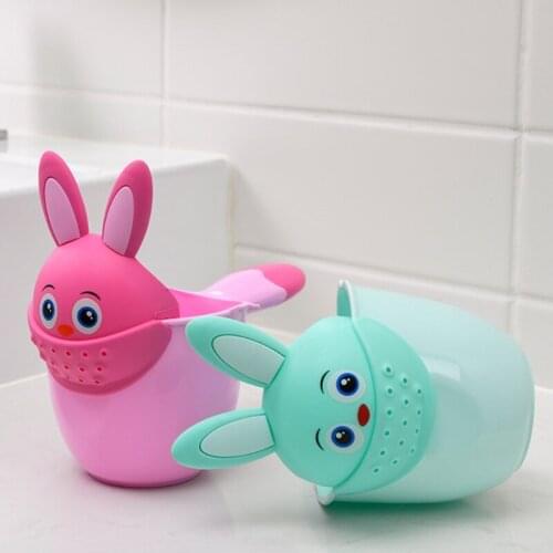 Baby Bath Waterfall Rinser Kids Shampoo Cup Cute Cartoon Shower Washing Head Watering Spoon Bathing Cups