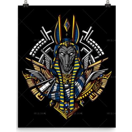 Home Decor Posters Nordic Abstract Egyptian Mythology God Anubis Wall Art Canvas Painting Art Poster Print Wall For Living Room