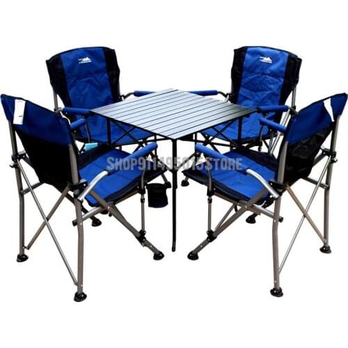 Folding Table And Chair Outdoor Portable Car Combination Leisure Picnic Camping Travel Self Driving Aluminum Alloy Package