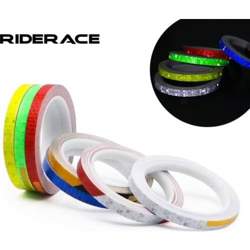 Bicycle Reflective Cycling Fluorescent Reflective Tapes MTB Motorcycle Safety Decor Sticker Bike Body Rim Wheel Stripe Sticker