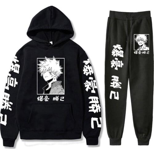 My Hero Academia Hoodies and Sweatpants Mens Womens Anime Cosplay Hooded Sweatshirts Tracksuits Suit 2021 New Top
