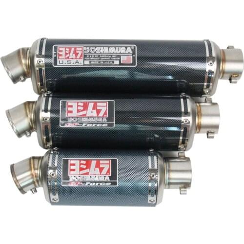 51mm Universal motorcycle exhaust pipe Carbon Fiber Color with muffler FOR R6 FZ8 MT07 R25 GSX250R Z900 FZ1 R15 R1000