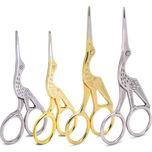 Vintage Stainless Steel Scissors Eyebrows Nose Hair Trim Manicure Beauty Makeup Tool With Sharp Head