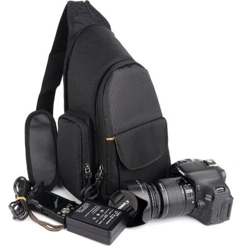 Waterproof DSLR Camera Bag Case For Canon EOS 1300D 750D 200D 60D 800D 5D II III IV Triangle Crossbody Camera Backpack Lens Bag