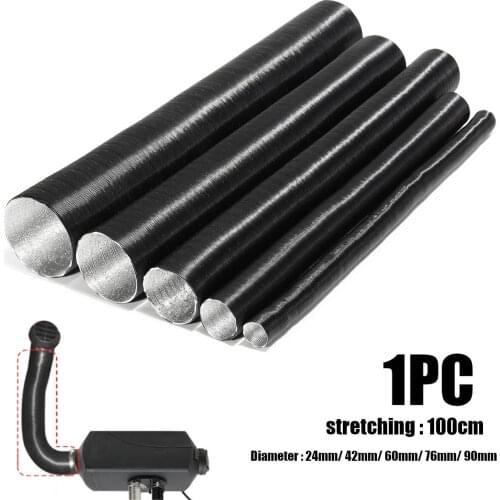 25/42/60/75/90mm 1 meter Long Air Intake Outlet Exhaust Corrugated Hose Warm Air Vent Pipe For Webasto Eberspacher Auto Heaters