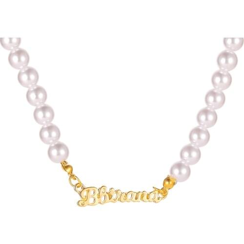 Pearl Necklace Necklaces for Women Charms Letter Necklace Choker Fashion Jewelery Necklace Collier Femme naszyjnik