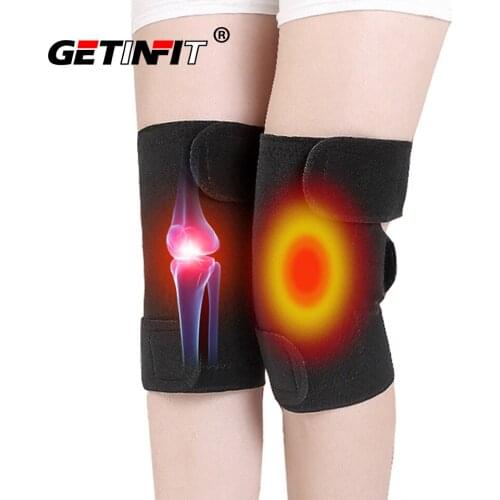 1 Pair Tourmaline Self Heating Knee Pads Magnetic Therapy Kneepad Arthritis Brace Support Outdoor Sports Warm knee protector