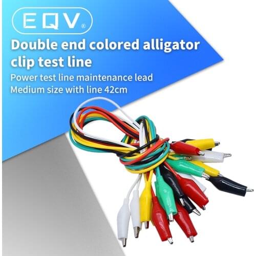 10pcs Alligator Clips Electrical DIY Test Leads Alligator Double-ended Crocodile Clips Roach Clip Test Jumper Wire