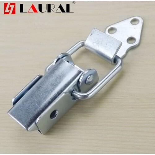 2Pcs Iron Galvanized Spring Buckle Toolbox Buckle Lock Spring Buckle Bridge Luggage Hardware
