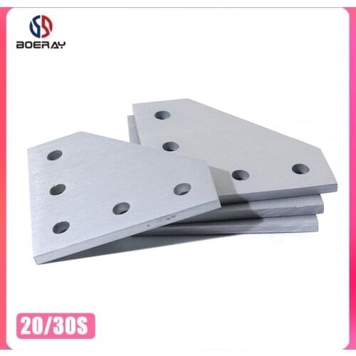2pcs/pack 5 Hole 2020 3030 Bracket 90 Degree Joint Board Plate Corner Angle Bracket Connection Joint Strip for Aluminum Profile