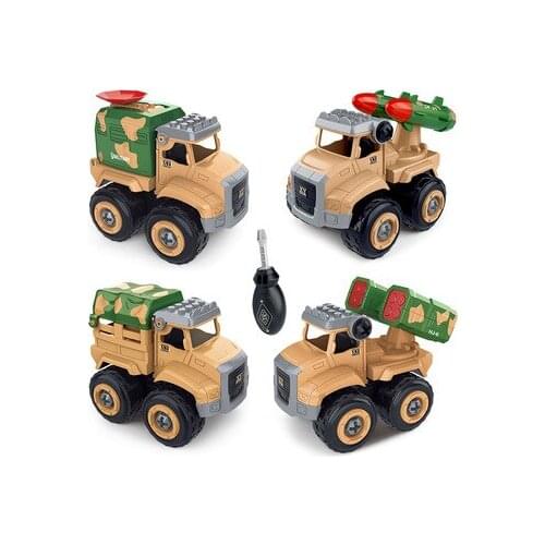 4Pcs/set Nut Disassembly Loading Unloading Engineering Truck Excavator Bulldozer Child Game Screw Creative Tool Education Toy Ca