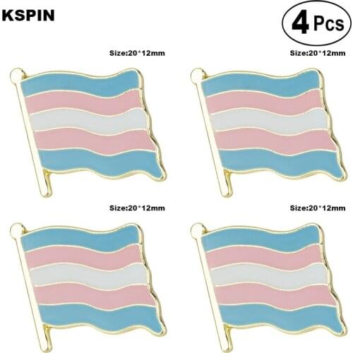 Transgender pride Flag Pin Lapel Pin Badge Brooch Icons 4pcs