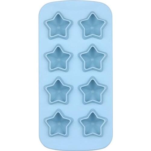 8-Cavity Star Shape Chocolate Mold Flexible Non Stick Silicone Mold 3D Silicone Chocolate Mold Cake Making Mold