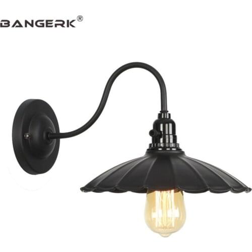 American Industrial Edison Wall Lights E27 LED Sconces Switch Black Iron Vintage Loft Wall Lamp Home Decor Lighting Wandlamp