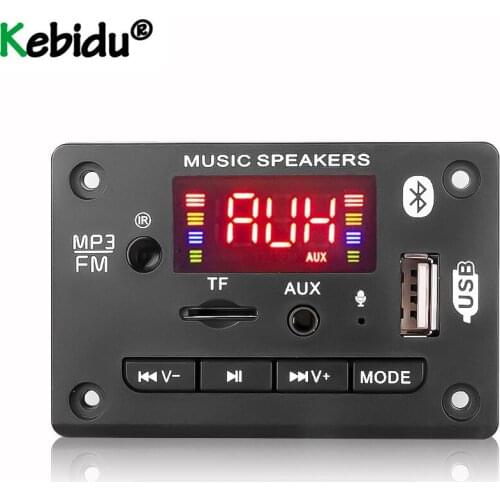 Bluetooth Audio MP3 WMA Decoder Board With Handsfree Voice Record USB TF FM Radio Module For Speaker MP3 Player Car Kit