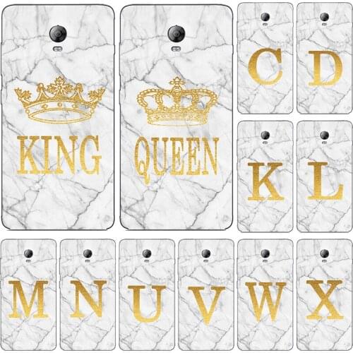 Phone case for Lenovo Vibe S1 S1a40 S1c50 White Marble Golden English Letter Fashion Name Back Cover Shell Fundas