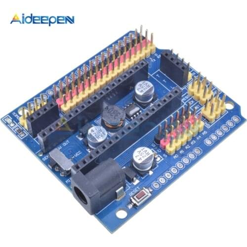 DC 5V 2A For Arduino Nano V3.0 3.0 I/O IO Expansion Board Micro Sensor Shield Module For Arduino UNO R3 Leonardo One