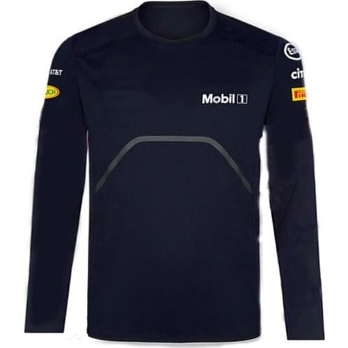 2021 Season Formula one Team Martin Red Colour Bull Motorsport F1 GP Long sleeves Jersey Red Quick dry Breathable T-shirt