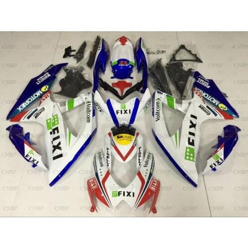 GSXR750 2008 - 2010 K8 Full Body Kits GSX-R600 08 10 Fairings GSXR600 08 09 White FIXI Fairing Kits
