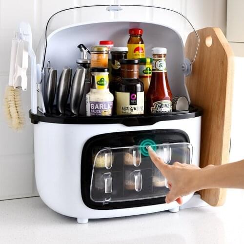 Kitchen Seasoning Storage Rack Knife Holder Multi-Function Seasoning Set Kitchen Supplies Storage Box Chopping Board Rack