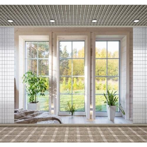 Lyavshi Bright Interior Window Ceiling White Wood Floor Decoration Photography Background Backdrops Photocall Photo Studio Props