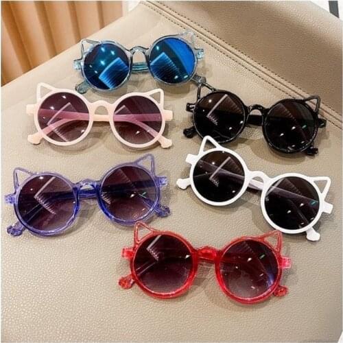 Fashion Kids Sunglasses Boy Girl Cat Eye Children Glasses UV400 Lens Baby Cartoon Sun Glasses Cute Eyewear Shade Driver Goggles