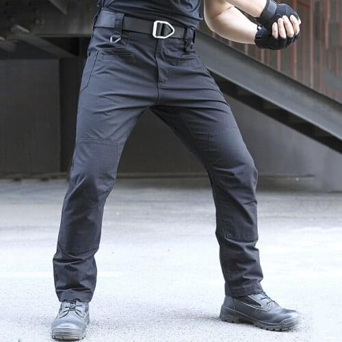 Men Outdoor Fishing Climbing Hiking Pants Army Tactical Multi-pocket Sports Trousers Male Waterproof Casual Cargo Pants Overalls