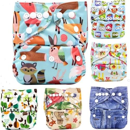 Baby Waterproof Ajustable Vloth Diapers Reusable Washable 8lbs-35lbs Baby Nappies Kids Microfleece Inner Insert Baby Nappies