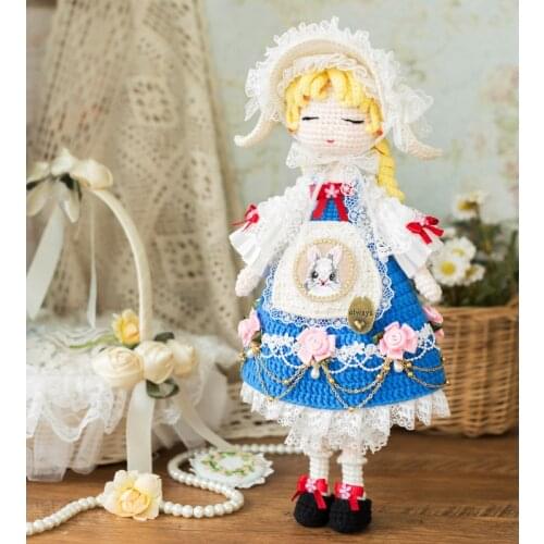 Lolita Crochet Baby Doll Beautiful Crochet DIY Material Bag Knitting Kit for Adults Handmade Crochet Dolls Gift