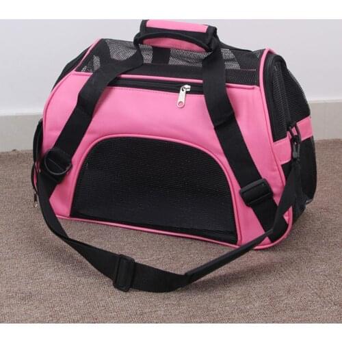 Portable Foldable Dog Cat Carrier Breathable Mesh Travel Cage Crossbody Tote Bag