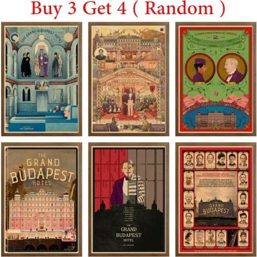 The Grand Budapest Hotel Vintage Style Poster Art Print posters & prints Classic Film Fashion Wallpaper Home Decoration42X30cm