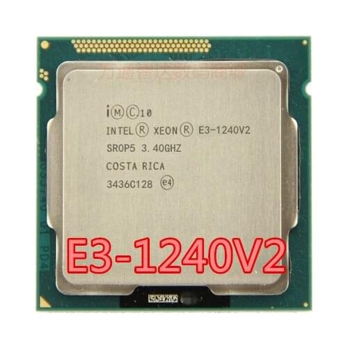Intel Xeon E3-1240 v2 E3 1240 V2 8M Cache 3.40 GHz SR0P5 LGA1155 E3 1240 v2 CPU Processor free shipping E3-1240V2