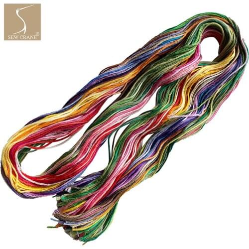 Multi Color Cross Stitch Threads Needlework Cotton Embroidery Floss , 1meter, 100 Mixed Color
