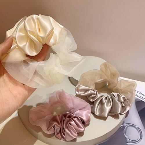 Hair Rope For Women Headwear Elastic Scrunchies Ponytail Holder Hair Rubber Hairband Girls Hair Accessories Satin