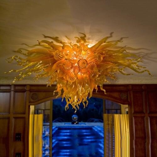 Luxury Lustres Ceiling Lights LED Light Murano Glass Ceiling Mounted Indoor Lighting Hotel Home Blown Glass Ceiling Lamp Kitchen