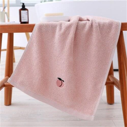 Pink Gray Embroidered Couple Towels cotton Bath face Towels Bathroom Travel Spa Wedding Lovers Gifts for Adult Woman Men Towels