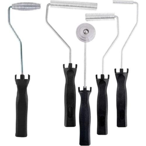 SHGO HOT-5Pcs Fiberglass Laminating Aluminum Paddle Stripes Mould FRP Vertical Roller Kit Bubble GRP Work for Bathtub Boat Repai