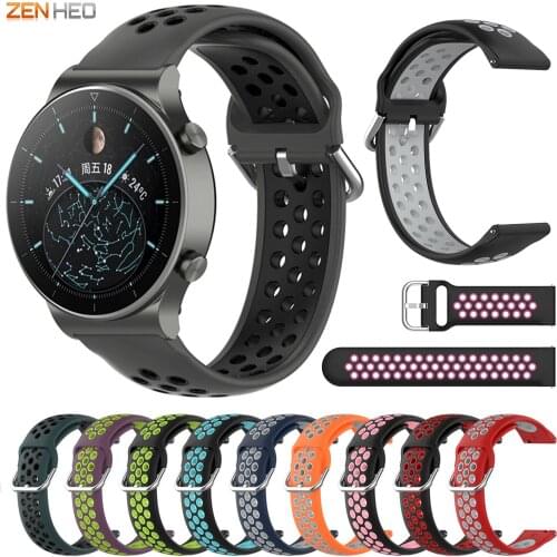 22mm Sports Silicone Strap For Huawei Watch GT/GT2 46mm/GT 2 Pro Replacement Watchband for Huawei Honor Watch Magic 1/2 46mm