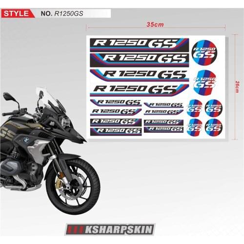 Motorcycle Body Sticker Reflective Waterproof Helmet Fuel Tank Tail Box Logo Decal Kit Set For BMW R1250GS r1250gs R1250 GS Sign