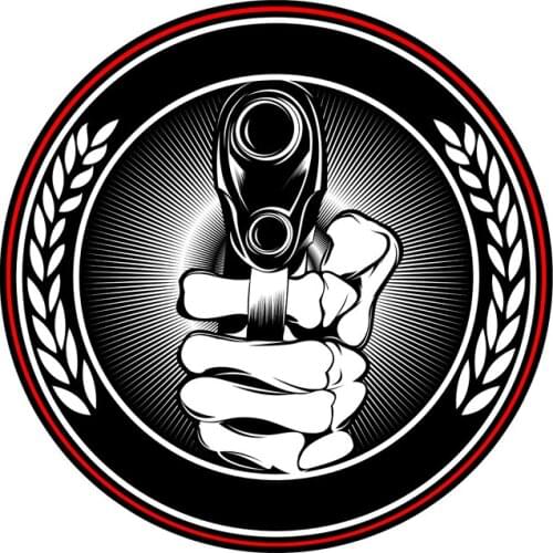 Tactical CS Eat Chicken Hand Bone Wheat Ear Badge Sticker Decal #04019