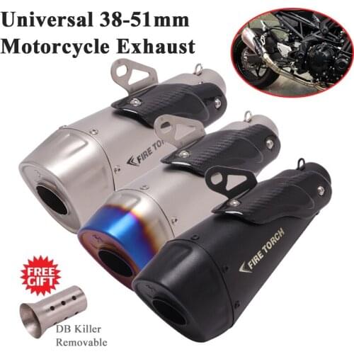 Universal 38-51mm Motorcycle GP Exhaust Pipe Escape Modified Muffler DB Killer For Ninja 250 Z900 ER6N GSXR600 R6