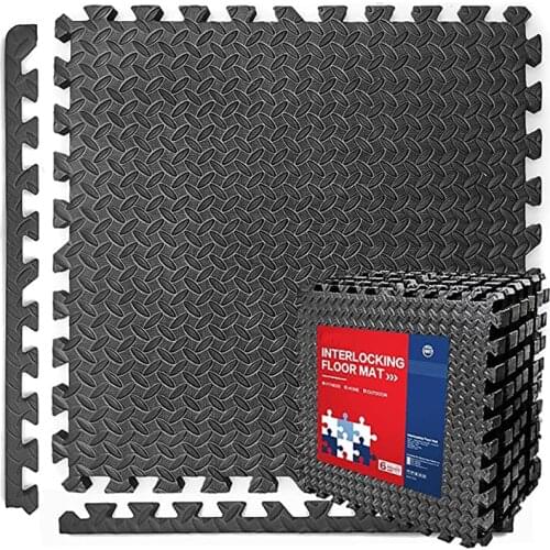 High Density Exercise Mat EVA Foam Floor Tiles Protective Flooring Mats Interlocking for Gym Equipment and Cushion for Workouts