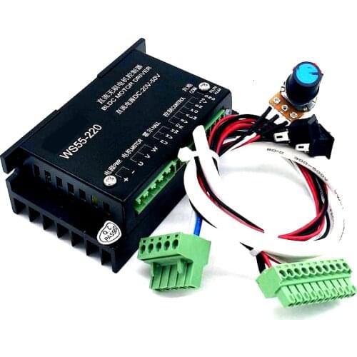 WS55-220 DC Motor Driver Controller 48V 500W CNC Brushless Spindle BLDC Motor Driver Controller 20000RPM High quality