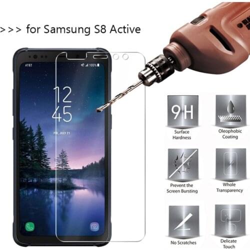 2Pcs Tempered Glass Screen Protector for Samsung Galaxy S8 Active 9H 2.5D Phone Protective Glass for Samsung S8 Active Glass